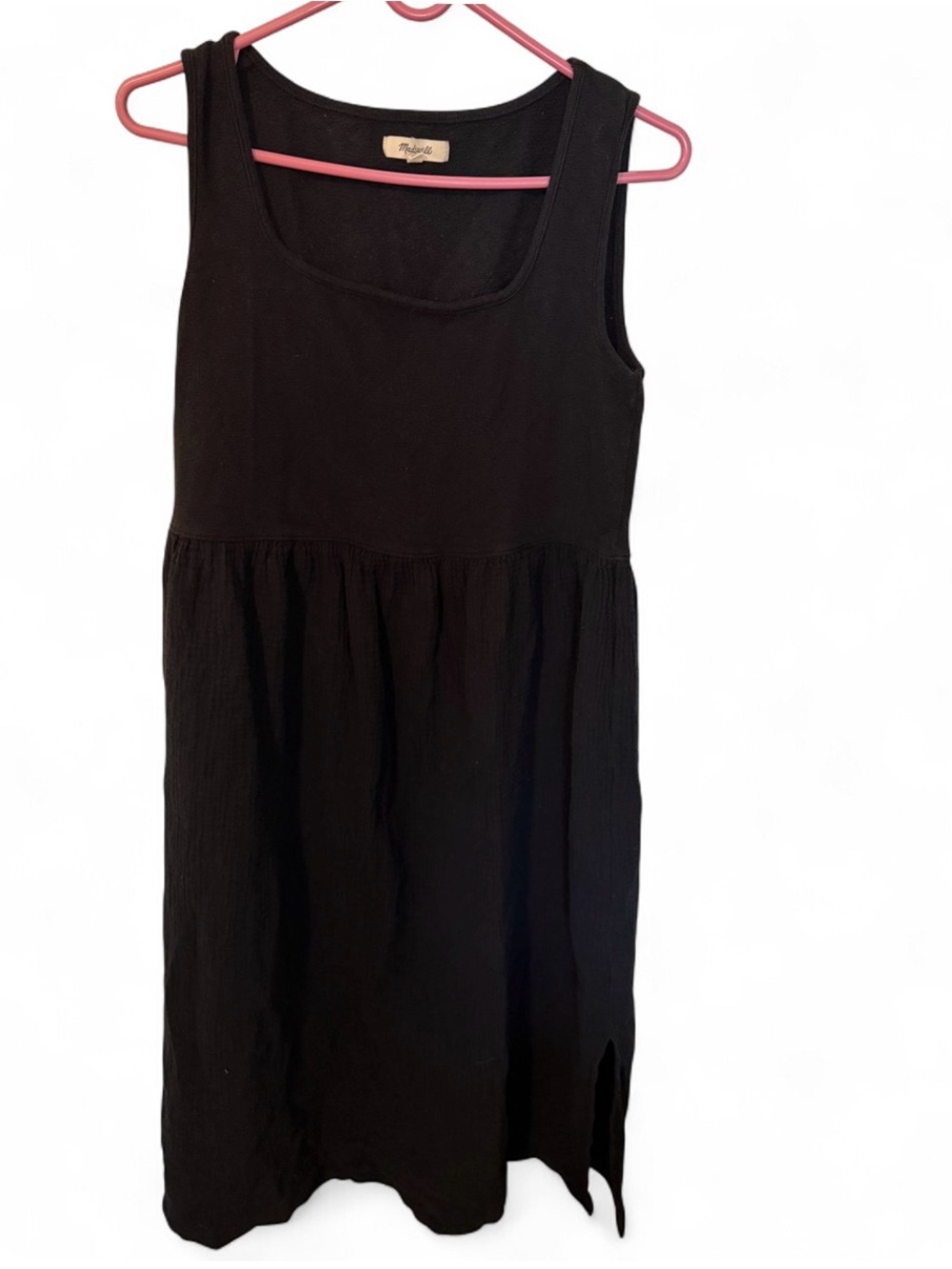 Madewell Black Midi Tank Dress